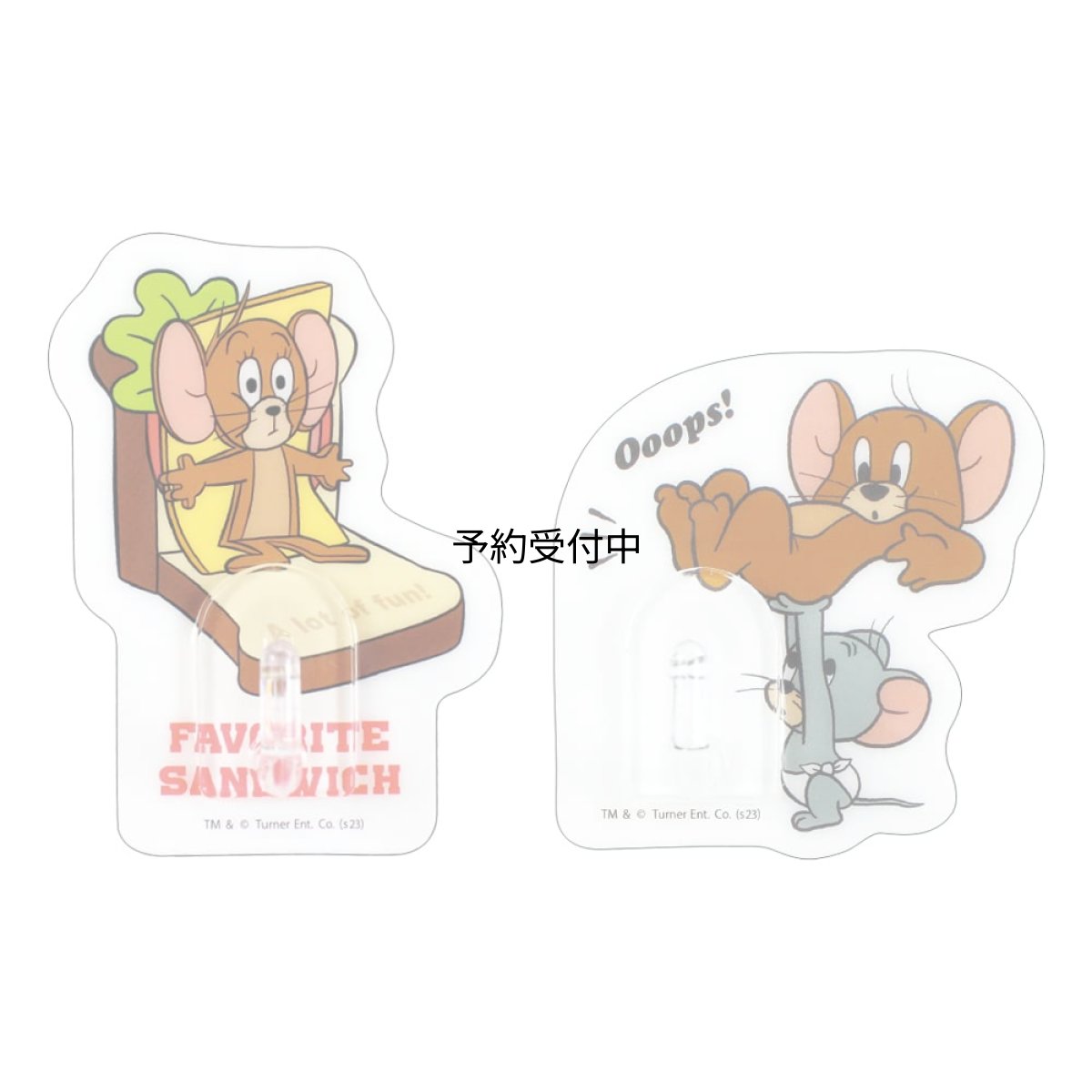 画像1: ティーズファクトリー トムとジェリー シートフックセット サンドウィッチ Ｈ８×Ｗ５．８×Ｄ２．５ｃｍ ＴＪ?５５４２６５６ＳＡ (1)