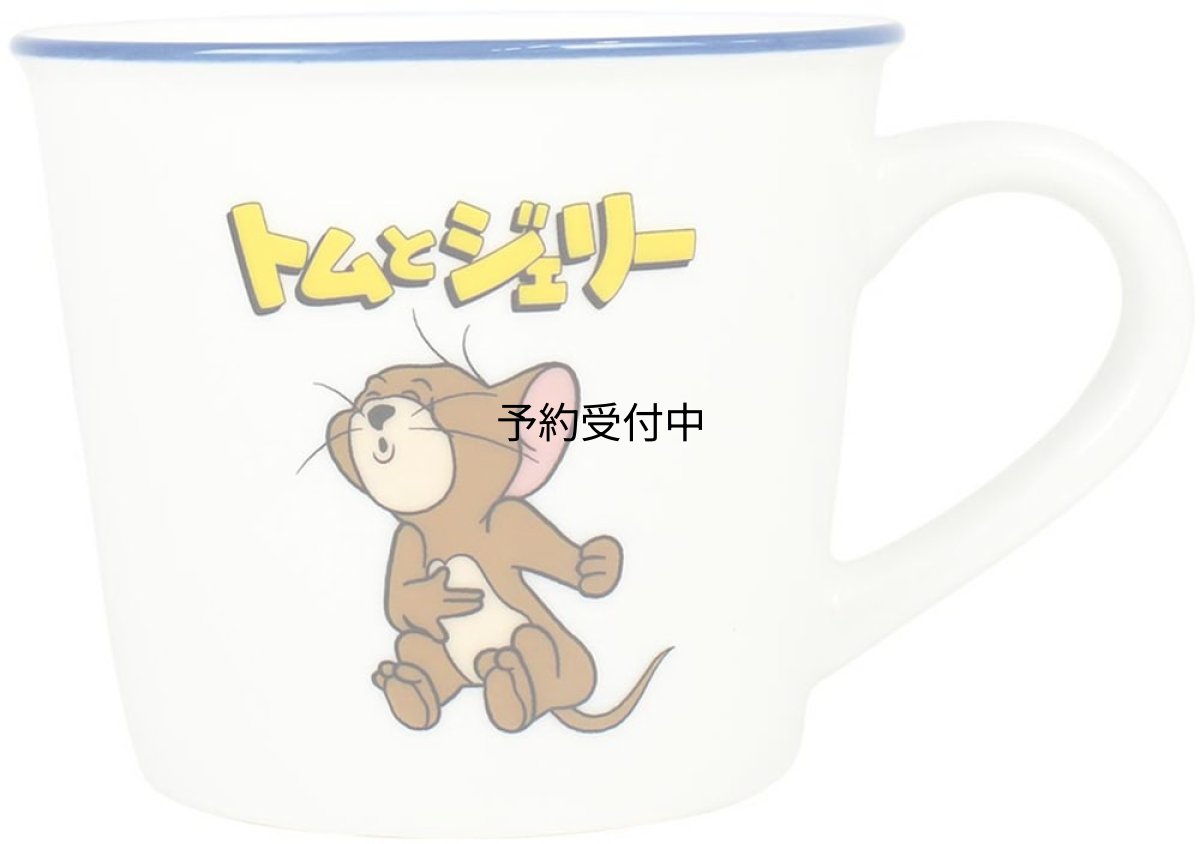 画像1: ティーズファクトリー トムとジェリー カラーラインマグ ファニーレトロ ブルー ＴＪ?５５４５０６８ＢＬ (1)