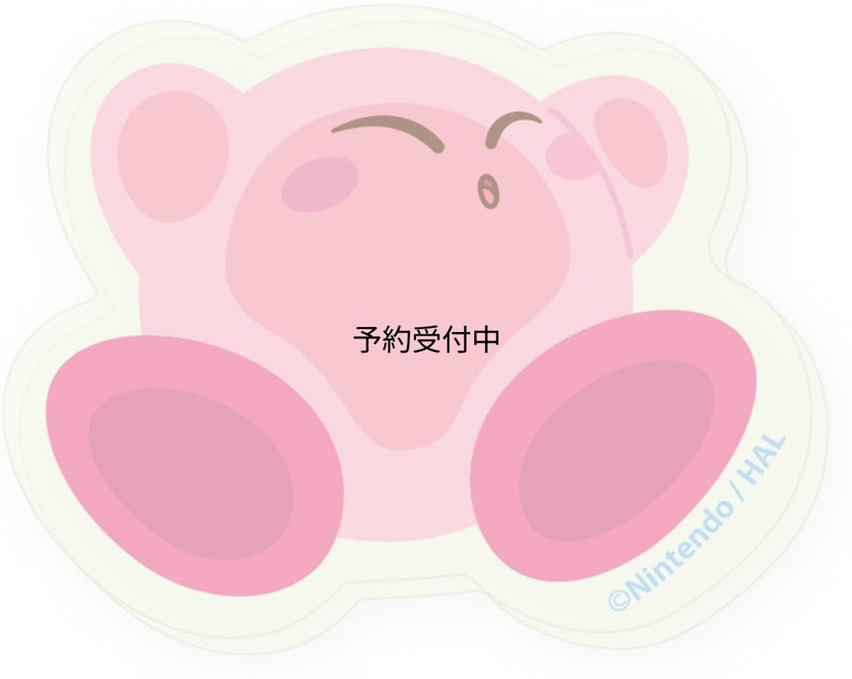 画像1: ティーズファクトリー 星のカービィ 蓄光アクリルステッカー はりつき (1)