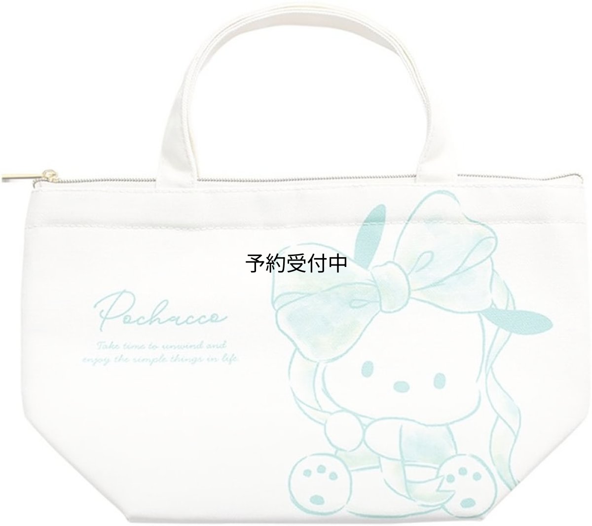 画像1: ティーズファクトリー サンリオキャラクターズ 保冷帆布ランチバッグ 水彩ビッグリボン ポチャッコ ＳＲ?５５３５７６３ＰＣ (1)