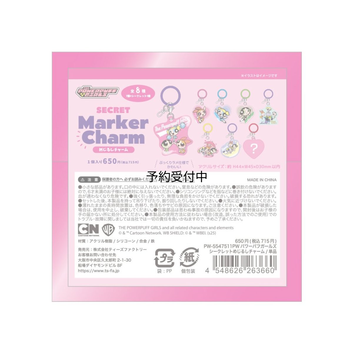 画像1: ティーズファクトリー パワーパフガールズシークレットめじるしチャーム 単品８種 ＰＷ?５５４７５１１ＰＷ ※何が出るかはお楽しみ (1)