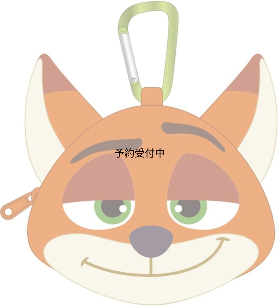 画像1: ディズニーカラビナ付きぬいぐるみファスナーマスコット ニック (1)