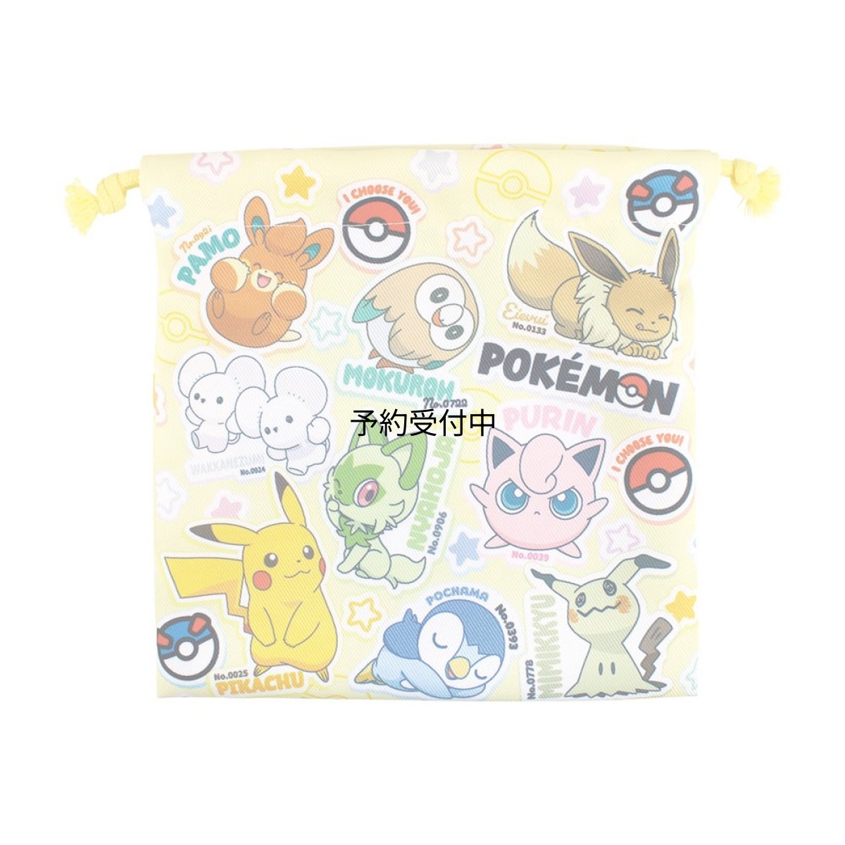 画像1: ティーズファクトリー ポケットモンスターフラット巾着 ステッカーズ ポップ ＰＭ?５５３０５０８ＳＰ (1)