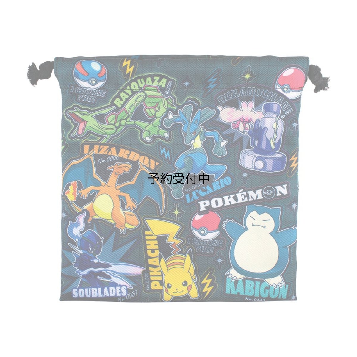 画像1: ティーズファクトリー ポケットモンスターフラット巾着 ステッカーズ クール ＰＭ?５５３０５０９ＳＣ (1)