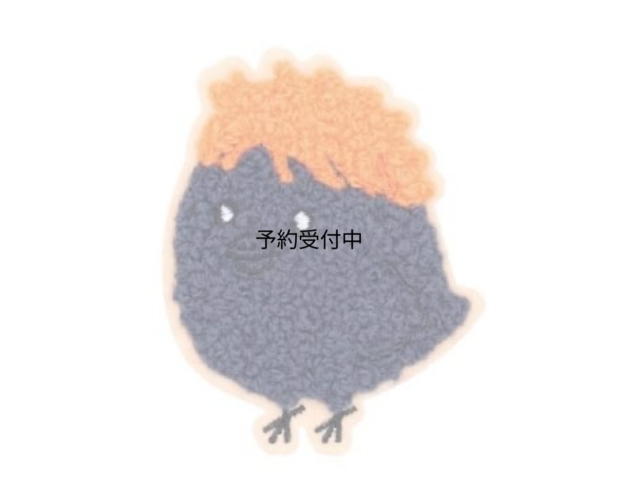 画像1: ティーズファクトリー ハイキュー！！モコモコ刺繍ステッカー ヒナガラス 約Ｈ６０ｘＷ５０ｍｍ 以内 ＨＱ?５５８１６２２ＨＩ (1)