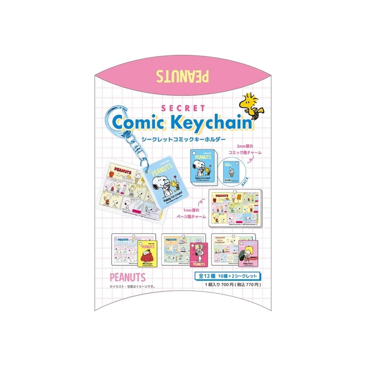 画像1: ティーズファクトリー スヌーピーシークレットコミックキーホルダー コミックブック 単品（１２種） ＳＮ?５５４７９１３ ※何が出るかはお楽しみ (1)