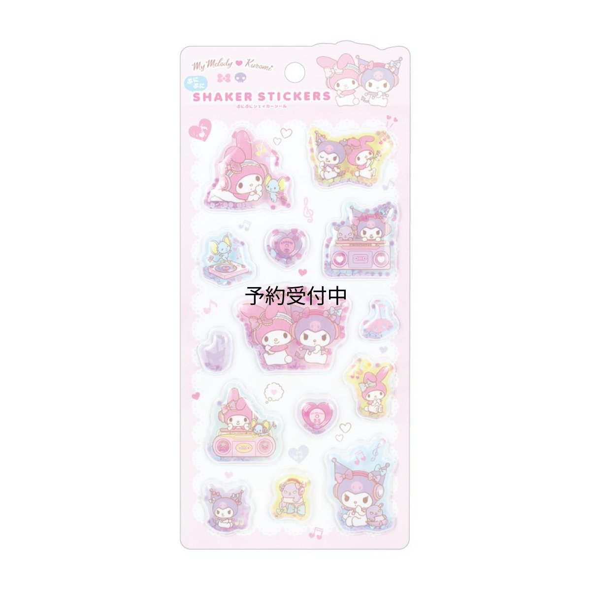 画像1: ティーズファクトリー サンリオキャラクターズ ぷにぷにシェイカーシール ガーリーミュージック シール ステッカー スパンコール入り キャラクター グッズ かわいい コレクション 約Ｈ１７５×Ｗ９０ｍｍ以内 ＳＲ?５５６２１４５ＧＭ (1)