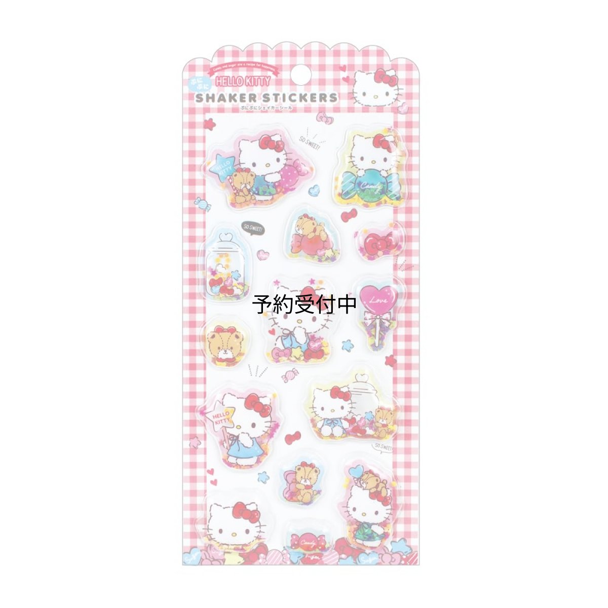 画像1: ティーズファクトリー サンリオキャラクターズ ぷにぷにシェイカーシール ハローキティ キャンディ シール ステッカー スパンコール入り キャラクター グッズ かわいい コレクション 約Ｈ１７５×Ｗ９０ｍｍ以内 ＳＲ?５５６２１４６ＨＣ (1)