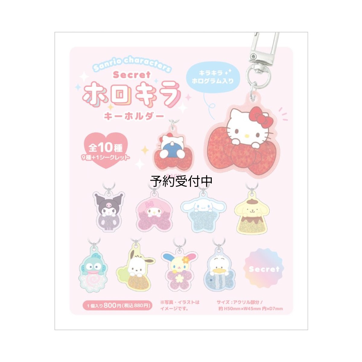 画像1: ティーズファクトリー サンリオキャラクターズシークレットホロキラキーホルダー うもれっコ 単品（１０種） ＳＲ?５５４７９３９ ※何が出るかはお楽しみ (1)