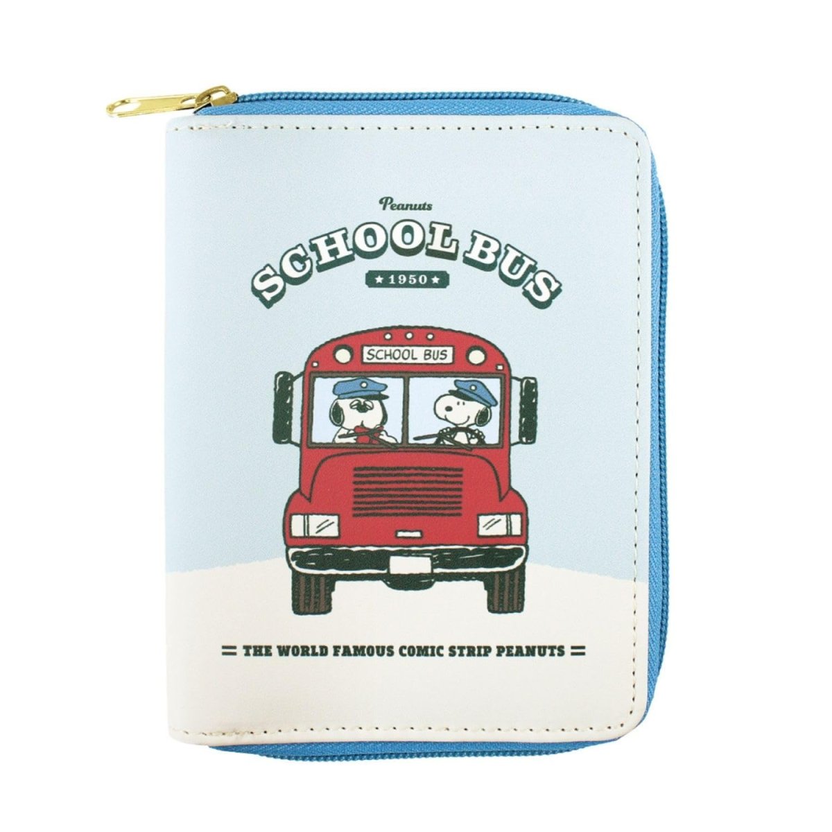 画像1: ティーズファクトリー スヌーピーコンパクトマルチポーチ Ｐｒｅｐｐｙ ｓｔｙｌｅ ｓｃｈｏｏｌ ｂｕｓ きょうだいたち 約Ｈ１４０×Ｗ１１０×Ｄ２０ｍｍ ＳＮ?５５４４５６９ＢＲ (1)