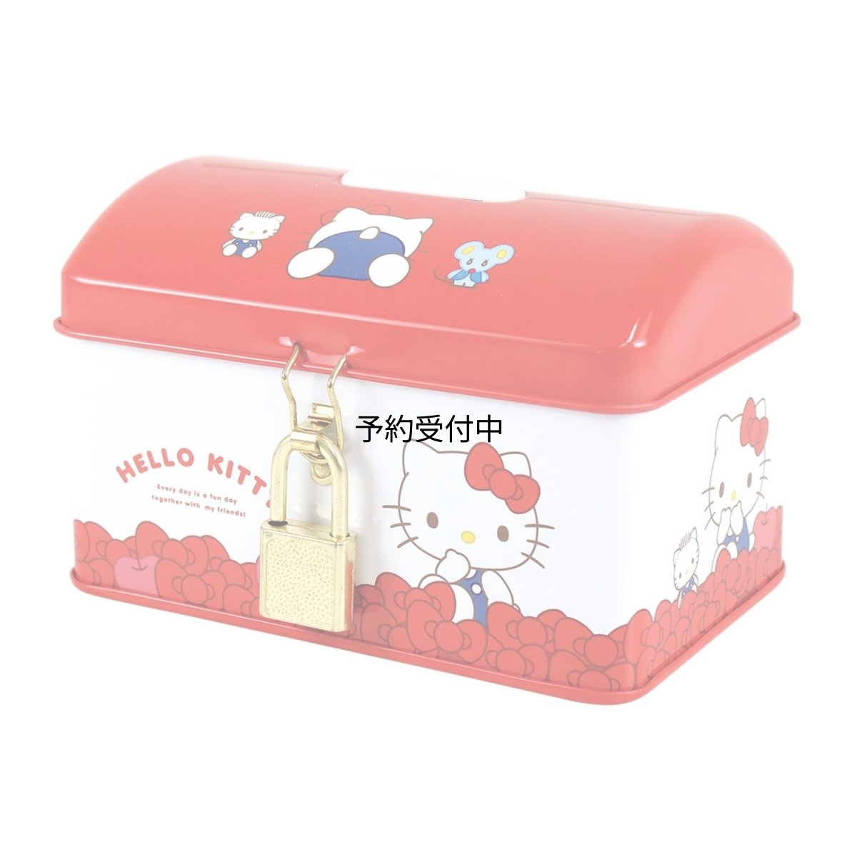 画像1: ティーズファクトリー サンリオキャラクターズカギ付き缶バンク うもれっコ ハローキティ ＳＲ?５５４５５２８ＫＴ (1)
