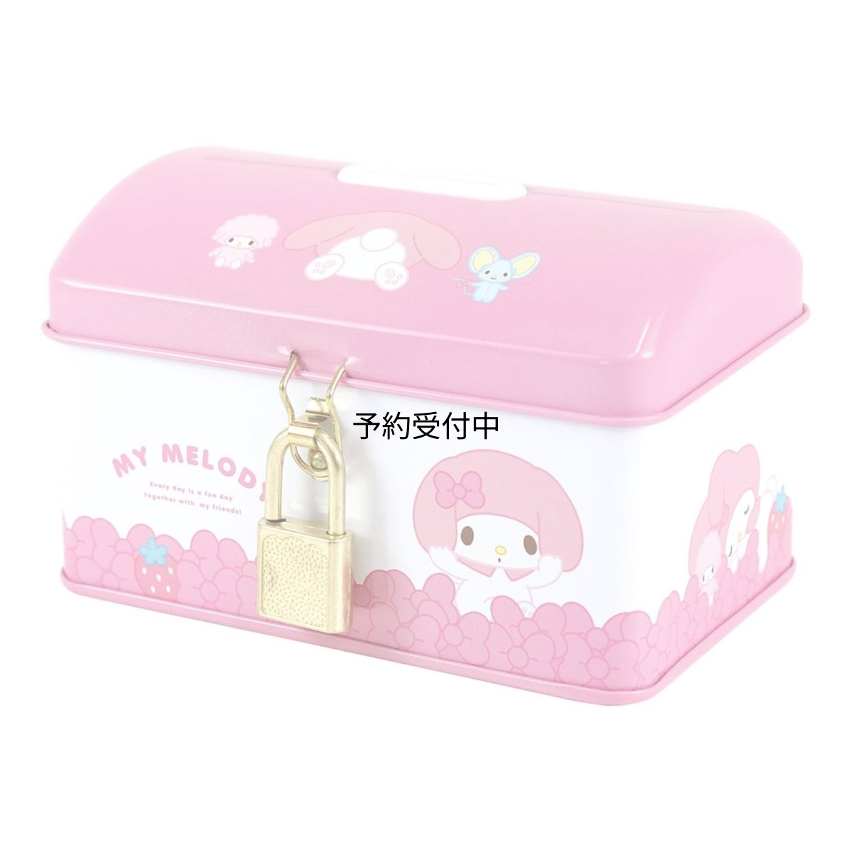 画像1: ティーズファクトリー サンリオキャラクターズカギ付き缶バンク うもれっコ マイメロディ ＳＲ?５５４５５２９ＭＭ (1)