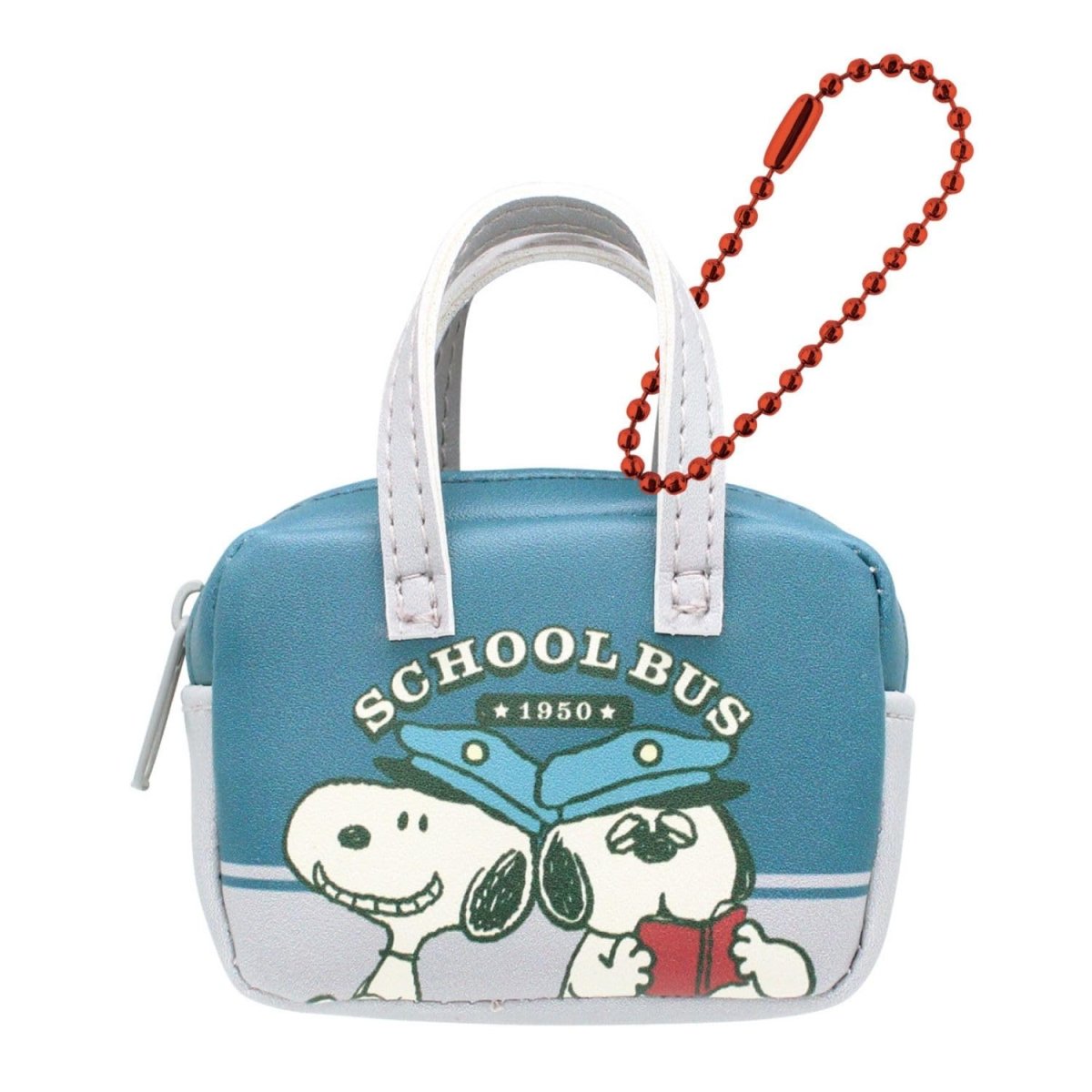 画像1: ティーズファクトリー スヌーピーミニボストンバッグ型ポーチ Ｐｒｅｐｐｙ ｓｔｙｌｅ ｓｃｈｏｏｌ ｂｕｓ きょうだいたち 約Ｈ９０×Ｗ７５×Ｄ２５ｍｍ ＳＮ?５５４４５８８ＢＲ (1)
