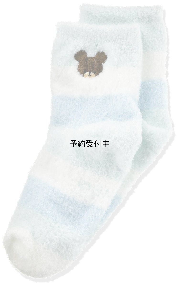 画像1: ナカジマコーポレーション（Ｎａｋａｊｉｍａ Ｃｏｒｐｏｒａｔｉｏｎ） もこもこキッズルームソックス くまのがっこう ブルー １６３４４８?２１ (1)