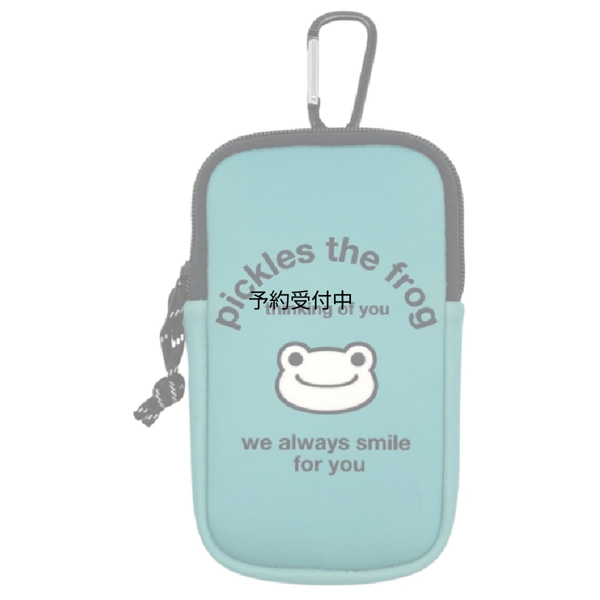 画像1: ナカジマコーポレーション かえるのピクルス ａｌＷａｙｓ ｓｍｉｌｅ カラビナポーチ グリーン １８２６４７?２３ (1)