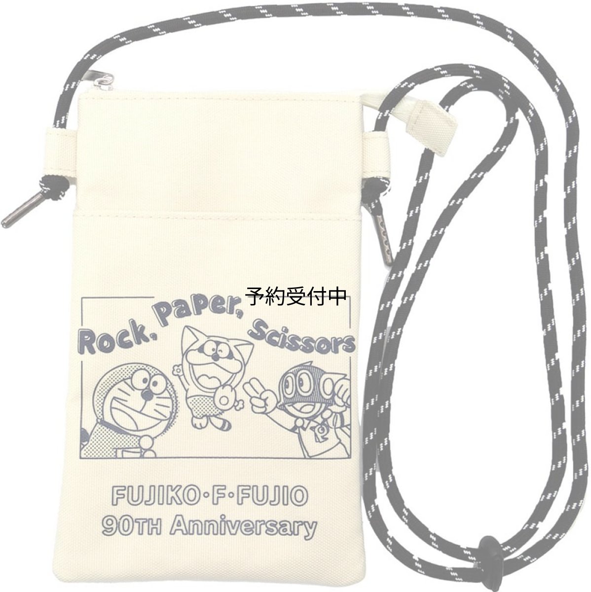 画像1: ナカジマコーポレーション 藤子・Ｆ・不二雄９０ＴＨ ファスナーサコッシュ ＷＨ １９３２８５?２３ (1)