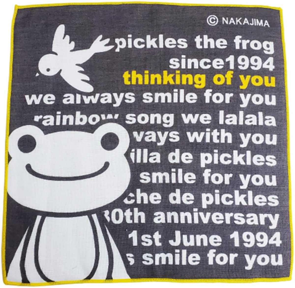 画像1: ナカジマコーポレーション ピクルス ａｌｗａｙｓ ｓｍｉｌｅ ワーディング ハンカチタオル １９６５６９?２４ (1)