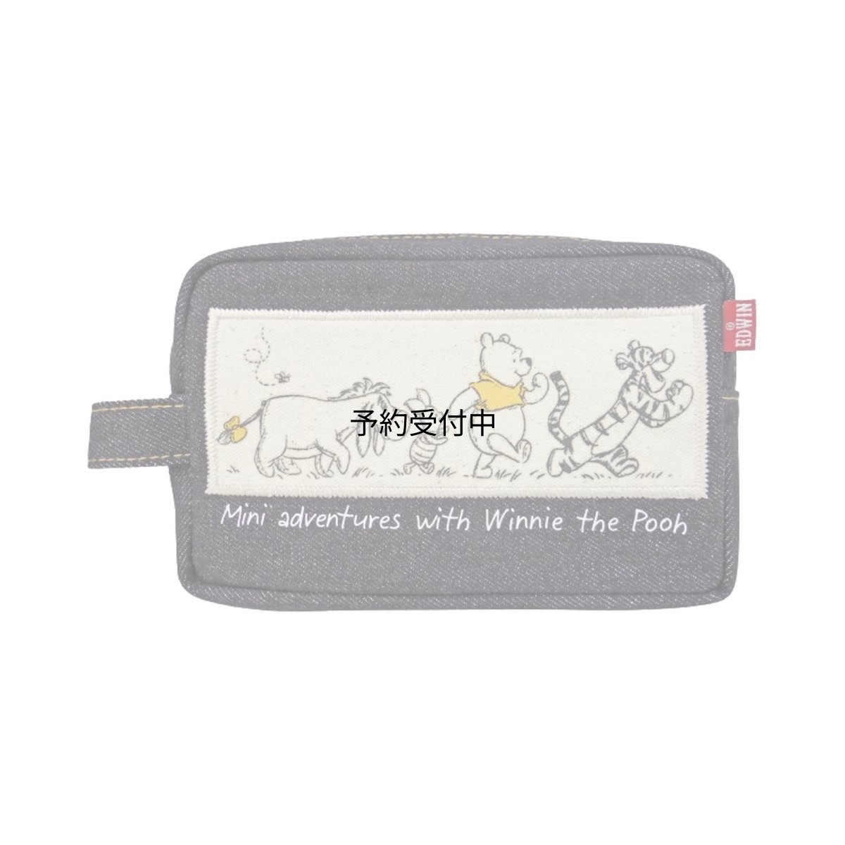画像1: ナカジマコーポレーション プーさん デニムスクエアポーチ フレンズ Ｈ１２×Ｗ２３×Ｄ５ｃｍ １９９７０６?２４ (1)