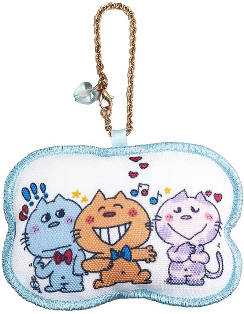 画像1: ナカジマコーポレーション 水森亜土 チャーム マスコット ３匹のにゃんこ ２０４１２７?２４ (1)