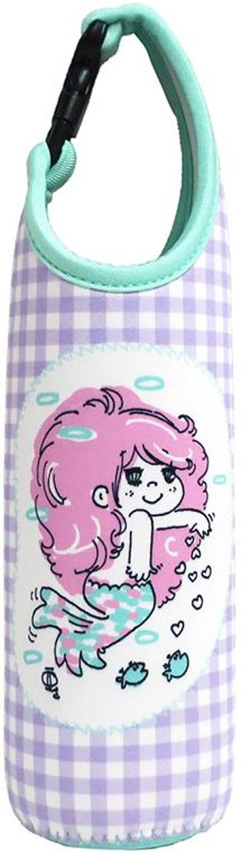 画像1: ナカジマコーポレーション 水森亜土 ペットボトルカバー ６００ マーメイド パープル ２０４１６５?２４ (1)