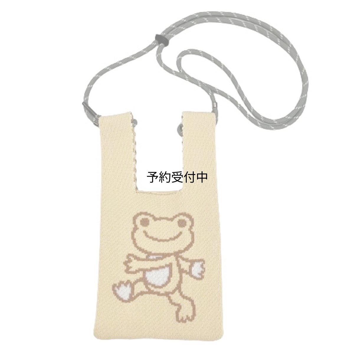画像1: ナカジマコーポレーション かえるのピクルス ニットサコッシュ ベージュ ２０４６３９?２４ Ｈ２４×Ｗ１３×Ｄ１ｃｍ (1)