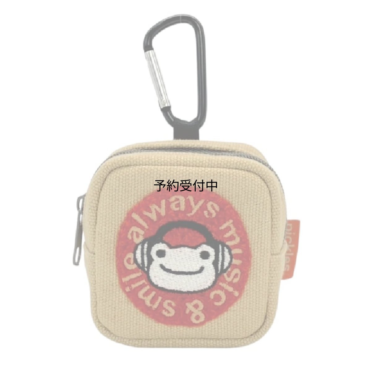 画像1: ナカジマコーポレーション かえるのピクルス ａｌｗａｙｓ ｍｕｓｉｃ カラビナミニポーチ キャラクターグッズ 約Ｈ７×Ｗ６．５×Ｄ４ｃｍ ２１２８７０?２５ (1)