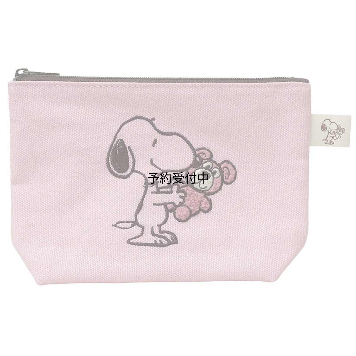 画像1: ナカジマコーポレーション スヌーピー＆ベア 化粧ポーチ ピンク ２１５４５１?２５ (1)
