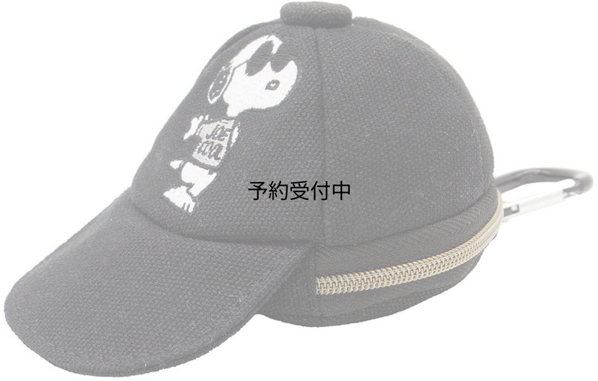 画像1: ナカジマコーポレーション スヌーピー キャップポーチ ブラック ２１６６３２?２５ (1)