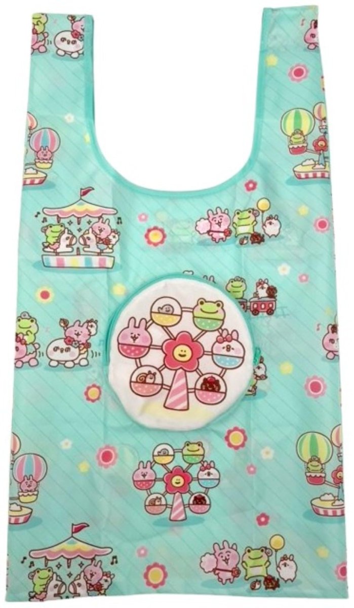 画像1: ナカジマコーポレーション カナヘイの小動物×かえるのピクルス ゆるっとランド エコバッグ ２２７５６０?２６ (1)