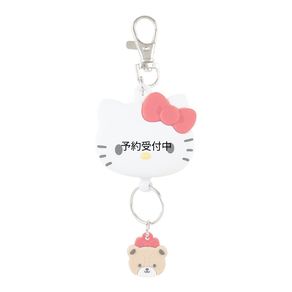 画像1: サンリオ（ＳＡＮＲＩＯ） フェイス形リールキーホルダー ハローキティ キーマスコット キティちゃん ｈｅｌｌｏ ｋｉｔｔｙ １３×４．９×１．８ｃｍ キャラクター １６８６４５ (1)