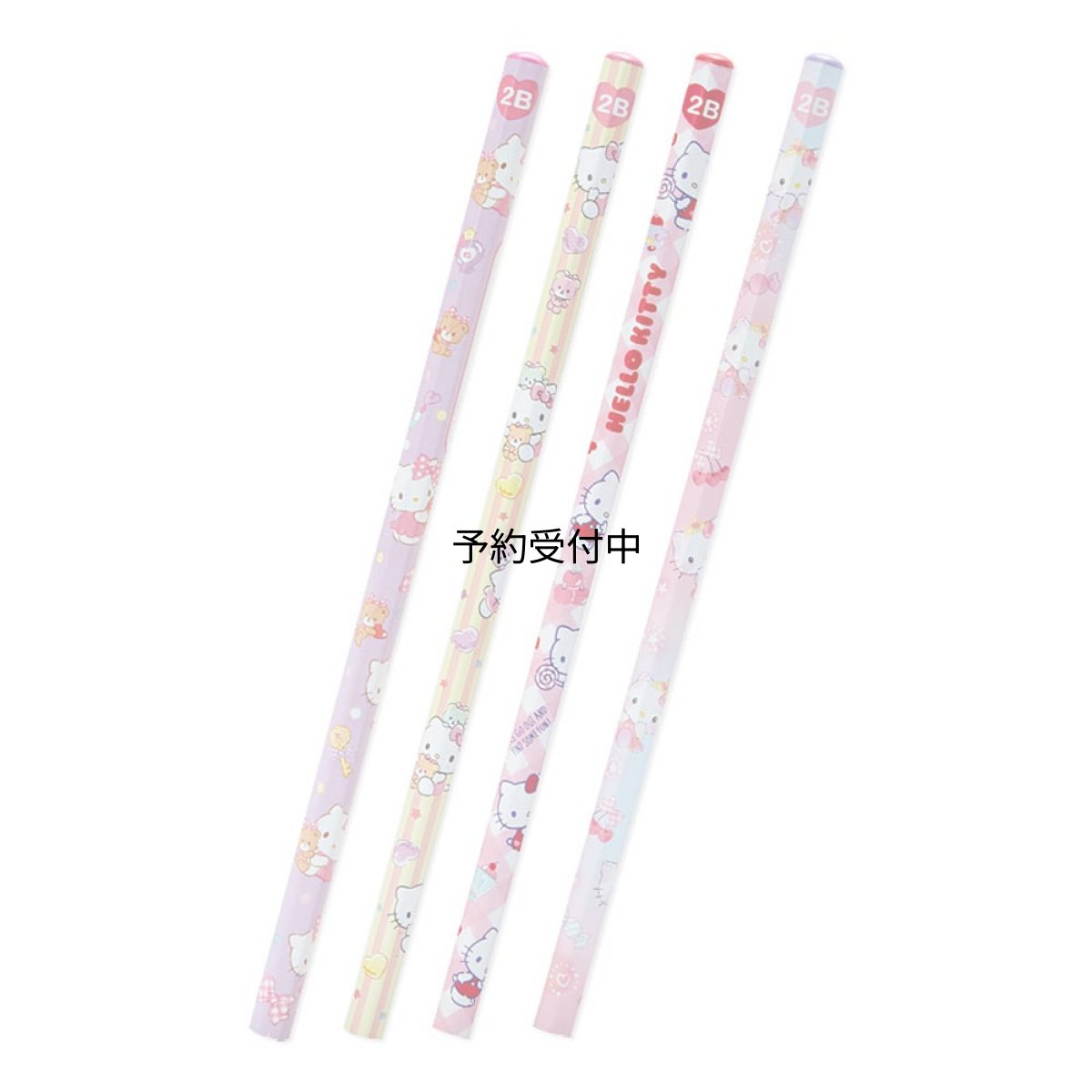 画像1: サンリオ（ＳＡＮＲＩＯ） ハローキティ ２Ｂ鉛筆４本セット ７７９６１０ (1)