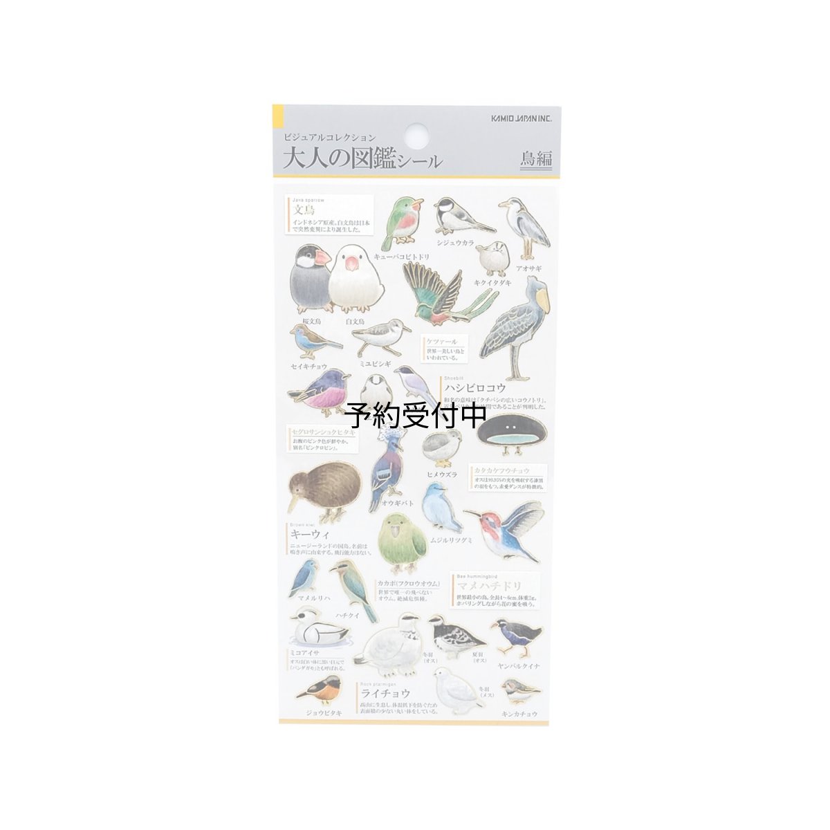 画像1: カミオジャパン シール 大人の図鑑シール 鳥 ２１８２３７ (1)
