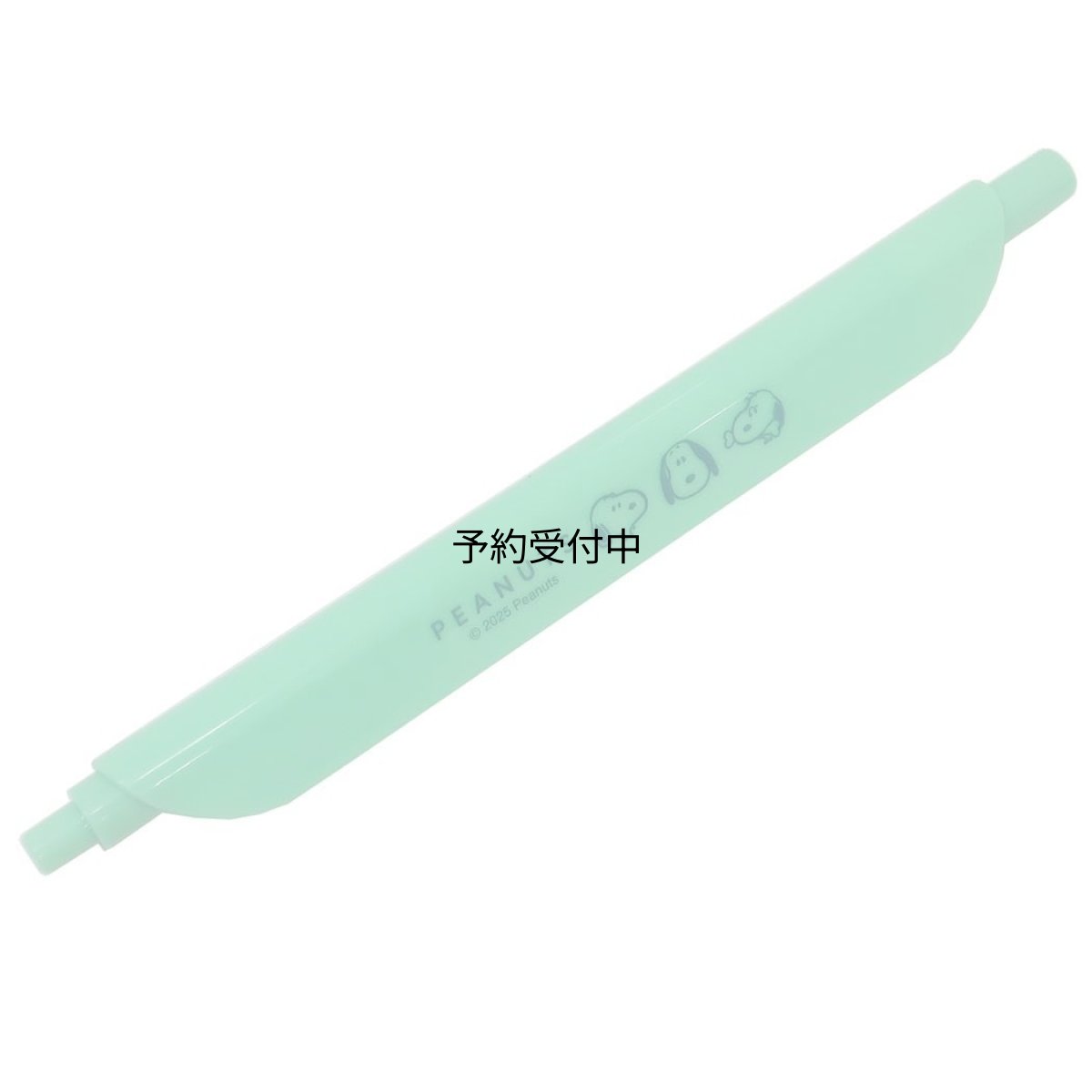 画像1: スヌーピーボールペンスライドゲルペン グリーン ピーナッツ (1)