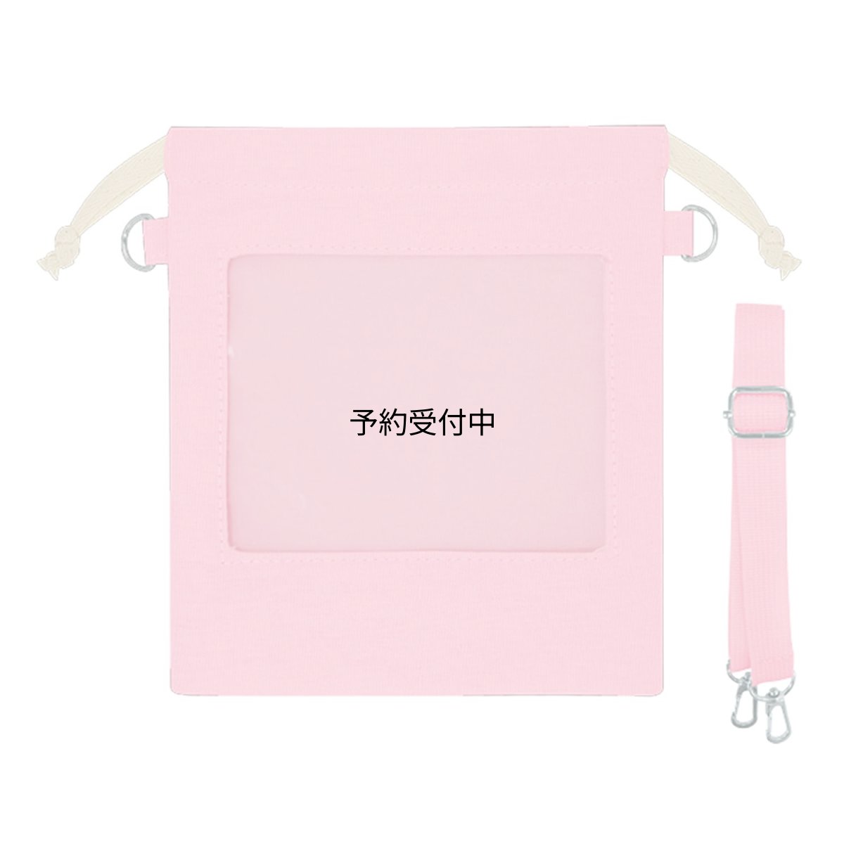 画像1: カミオジャパン 巾着 推しぬいマチ付き巾着 ピンク ２２５９６６ (1)