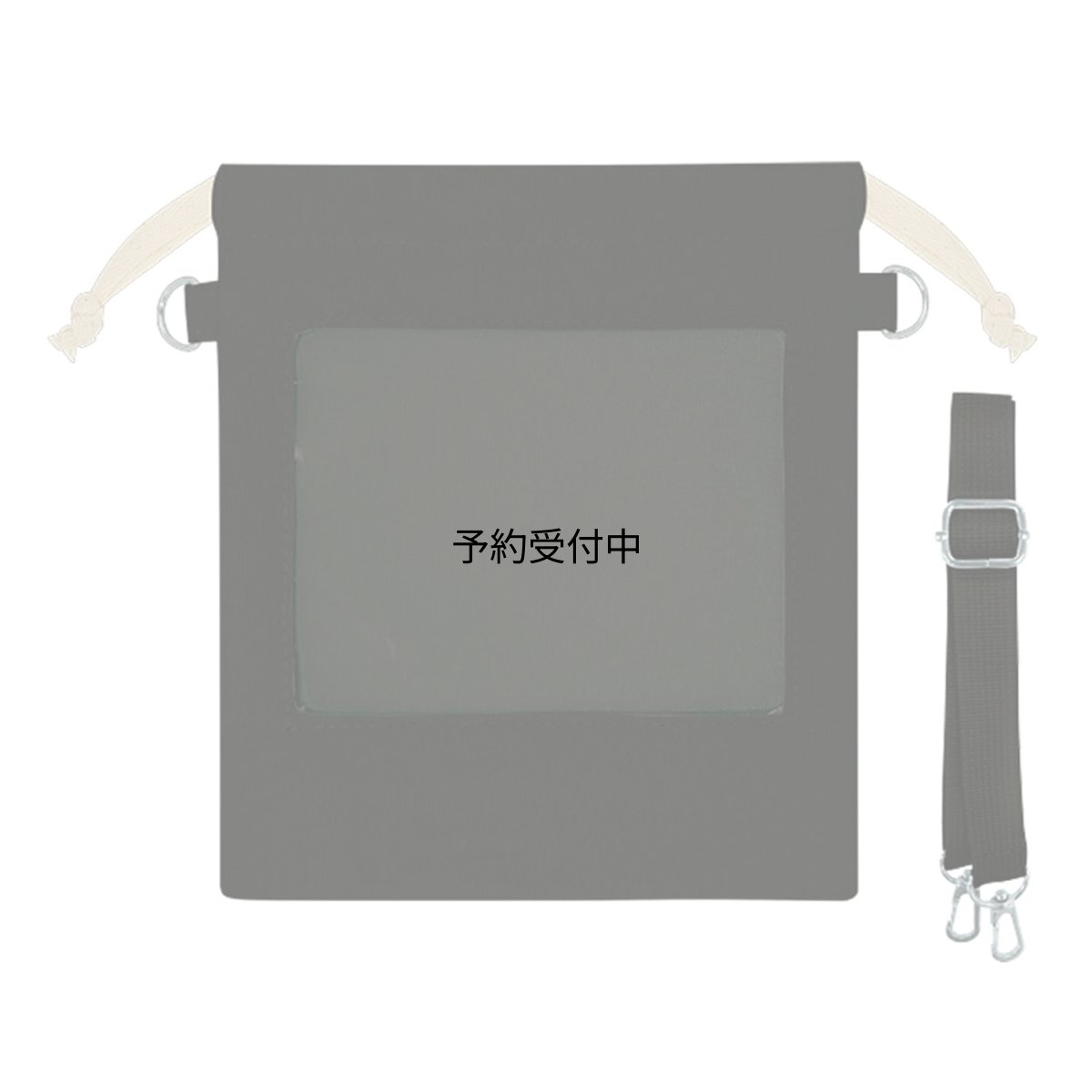 画像1: Ｋａｍｉｏｊａｐａｎ 巾着 カミオジャパン巾着 推しぬいマチ付き巾着 ２２５９７２ ブラック (1)