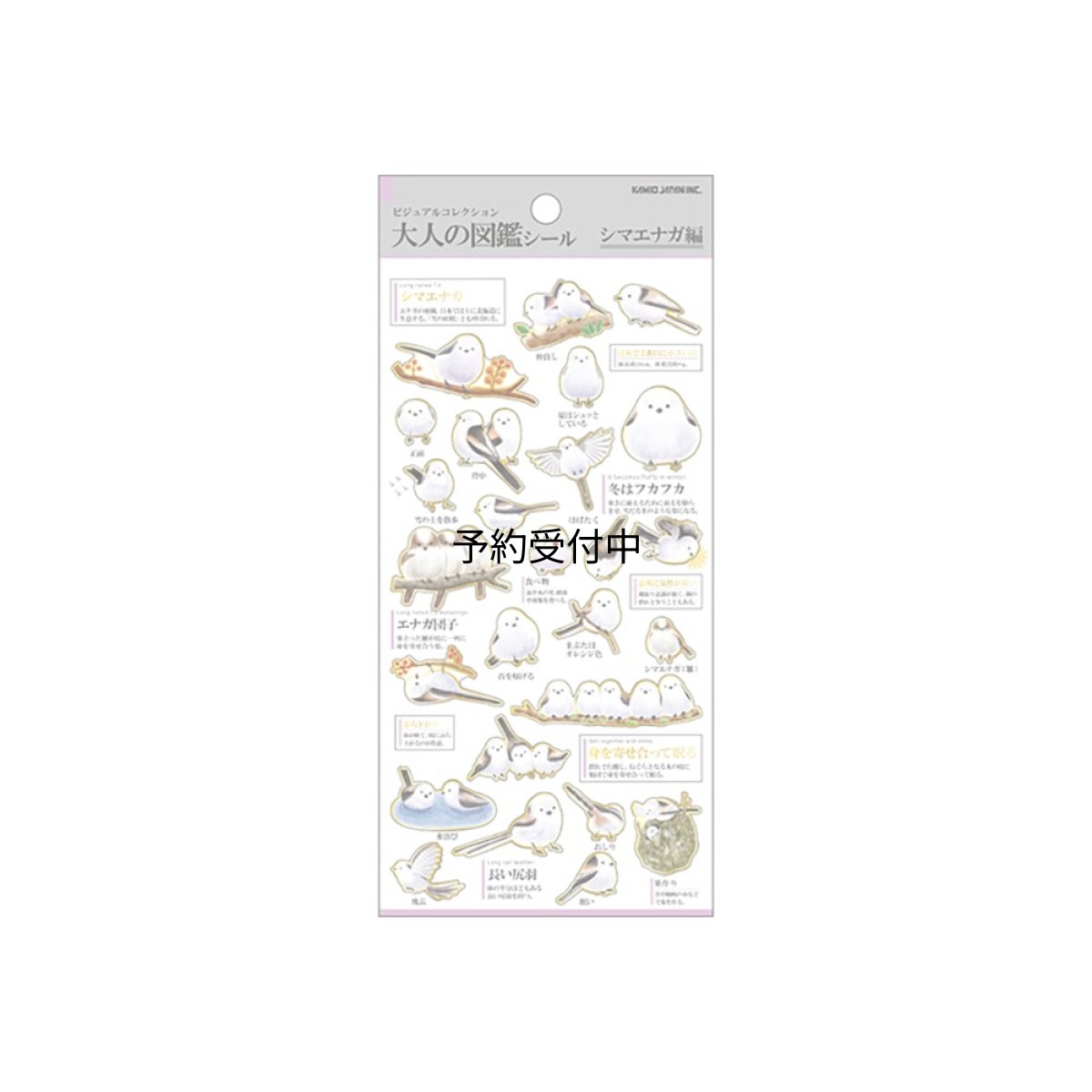 画像1: カミオジャパン シール 大人の図鑑シール シマエナガ ２２６３２６ (1)