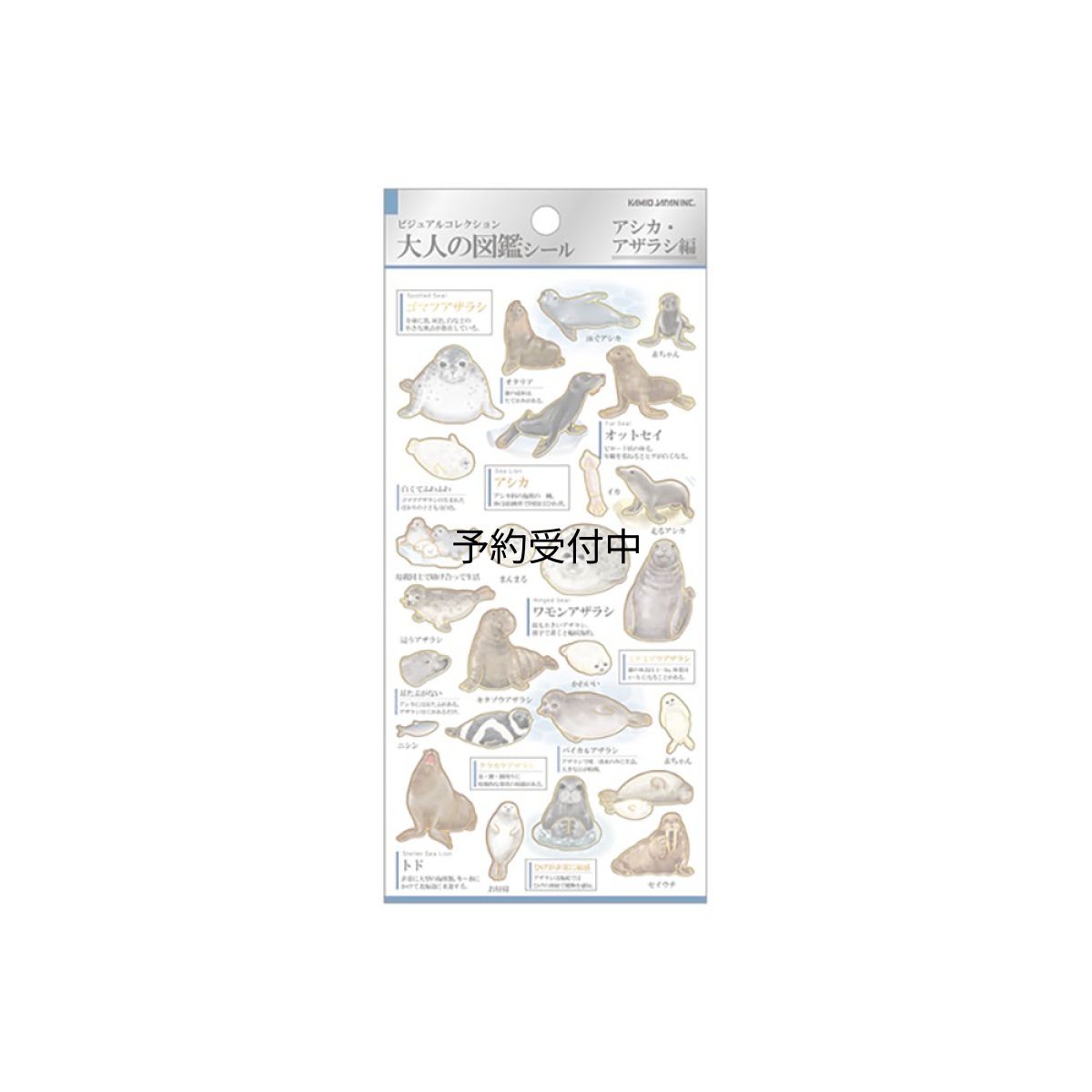 画像1: カミオジャパン シール 大人の図鑑シール アシカ アザラシ ２２６３４１ (1)