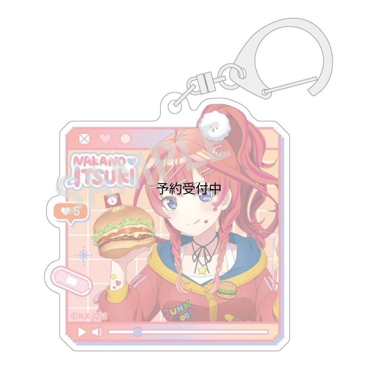 画像1: カミオジャパン 五等分の花嫁＊ アクリルキーホルダー 中野五月 配信者なりきり (1)