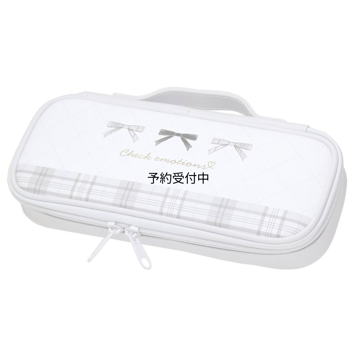 画像1: 筆箱ラウンドファスナーペンケース チェックエモーションズ (1)