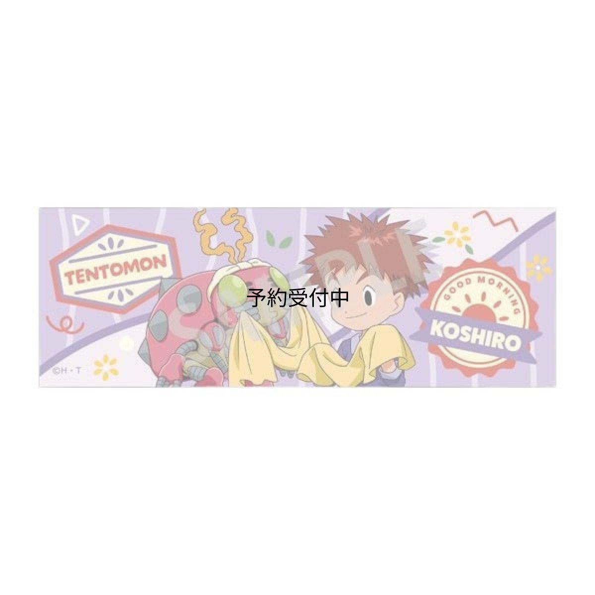 画像1: デジモンアドベンチャー ロングスクエア缶バッジ 泉光子郎＆テントモン 寝起き (1)