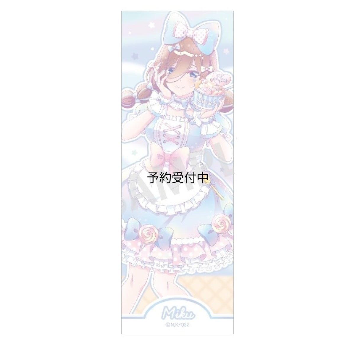 画像1: 五等分の花嫁＊ ロングスクエア缶バッジ 中野三玖 アイス屋さん カミアニＴＯＵＣＨ (1)