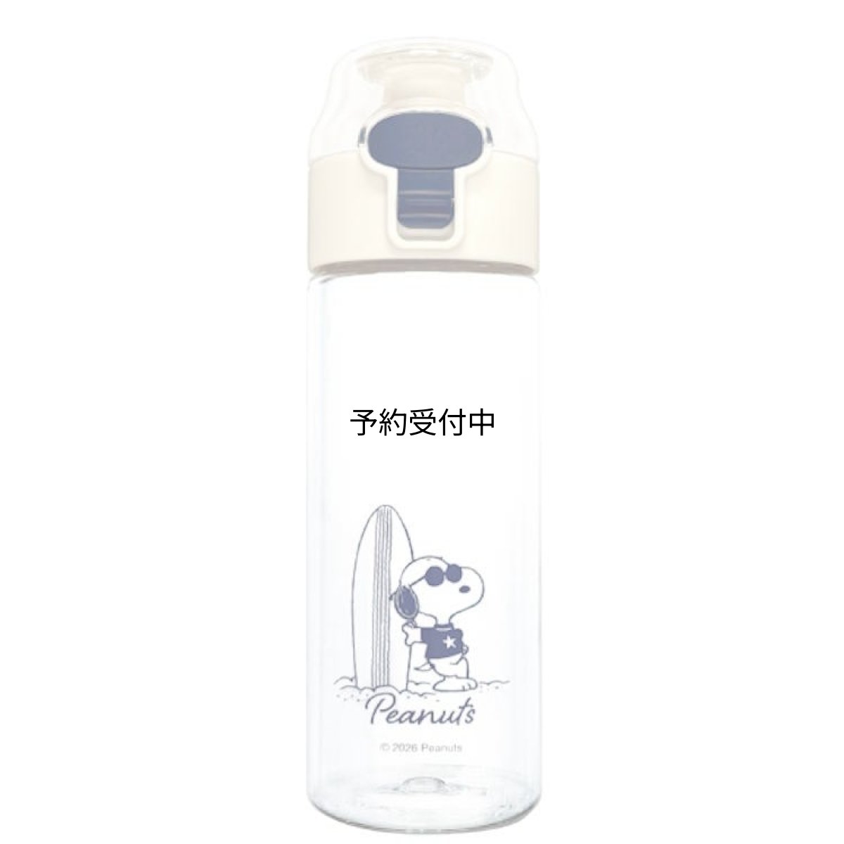画像1: カミオジャパン スヌーピー 冷凍できるクリアボトル５００ｍＬ サーフ ジョー・クール 水筒 マイボトル 凍らせる ワンプッシュ飲み口 ２９９４１２ (1)