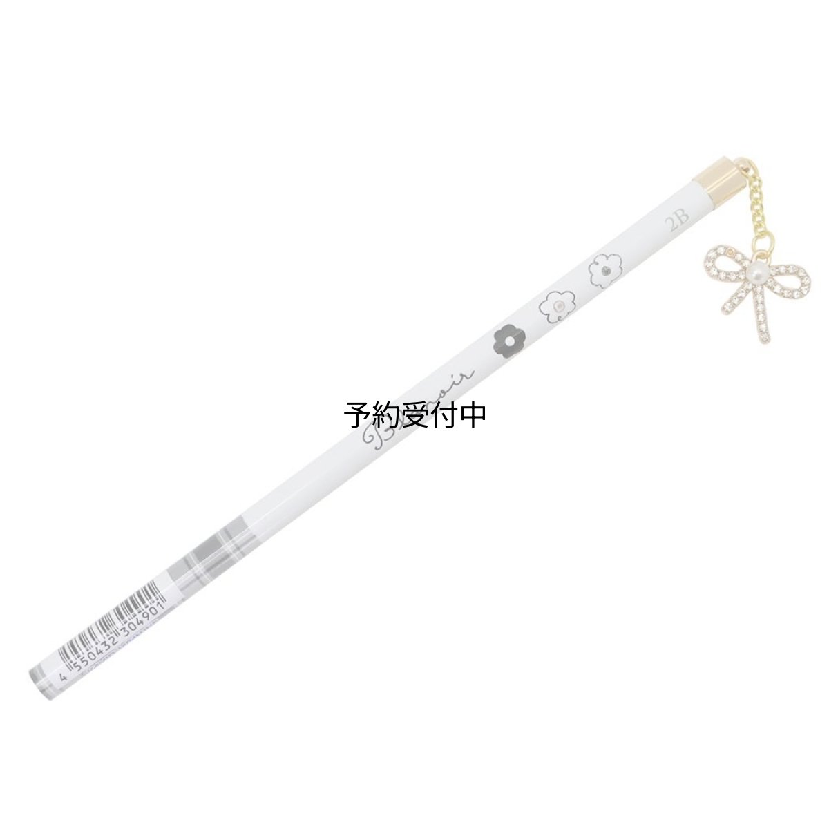 画像1: Ｂｌａｎｏｉｒ ブラノワールえんぴつリボンチャーム鉛筆 ２Ｂ Ｓｕｇａｒ ｄａｉｓｙ チェック (1)
