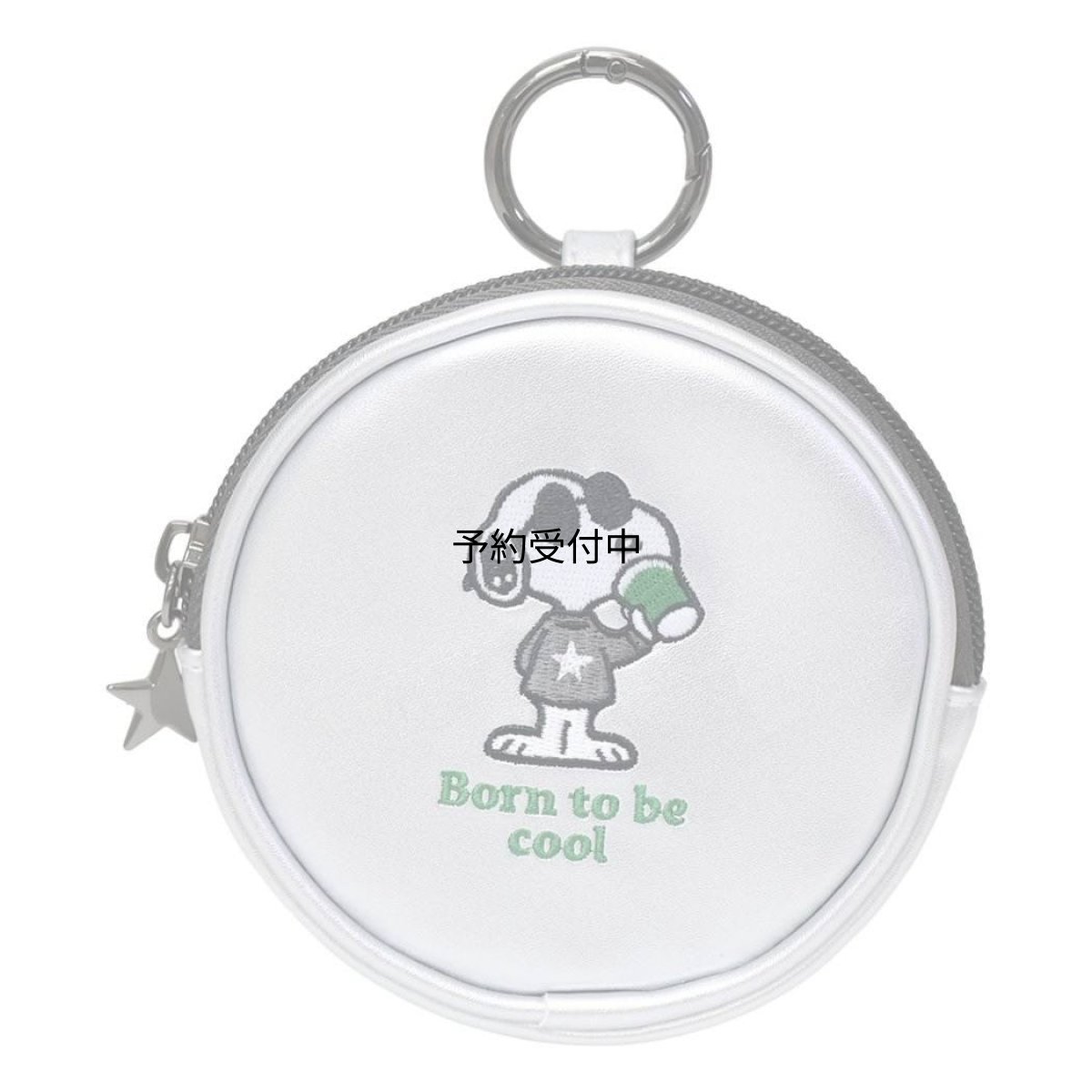 画像1: スヌーピーミニポーチサークルミニポーチ ジョークール Ｂｏｒｎ ｔｏ ｂｅ ｃｏｏｌ ピーナッツ (1)