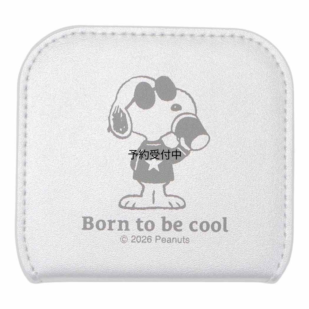 画像1: スヌーピー手鏡折りたたみミニミラー ジョークール Ｂｏｒｎ ｔｏ ｂｅ ｃｏｏｌ ピーナッツ (1)
