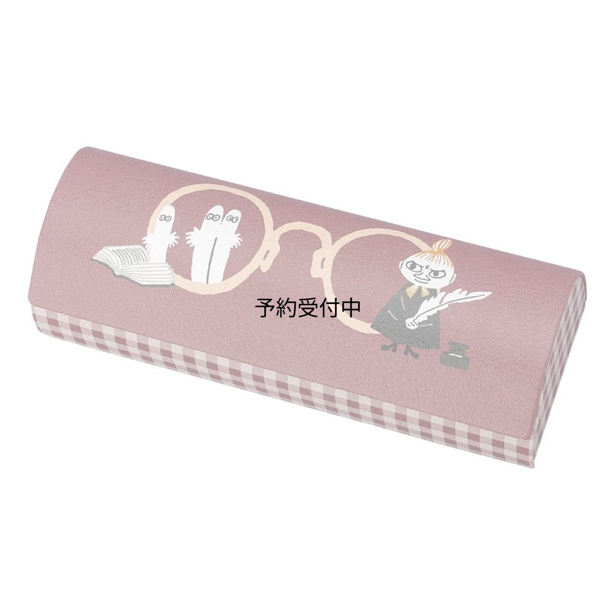 画像1: パール（Ｐｅａｒｌ） メガネケース ハード クロス付 ムーミン ｍｏｏｍｉｎ グッズ おしゃれ レディース メンズ 兼用 合皮製 マグネット式 開閉 ＰＣメガネ 老眼鏡 リトルミイ ニョロニョロ 読書のひととき (1)