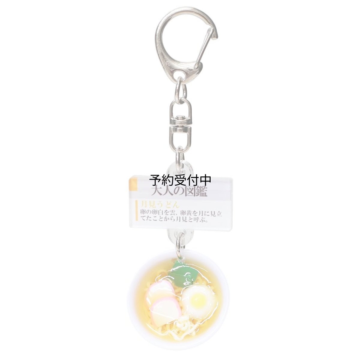 画像1: カミオジャパン キーホルダー 大人の図鑑ミニチュアキーホルダー 月見うどん ２３２１８９ (1)