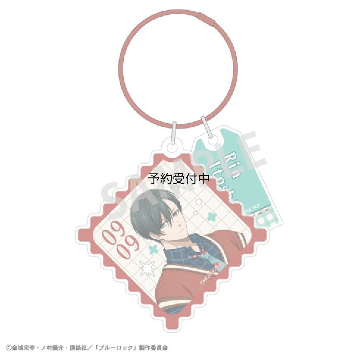 画像1: ブルーロック ワイヤーリングアクリルキーホルダー 糸師凛 カントリーファッション (1)