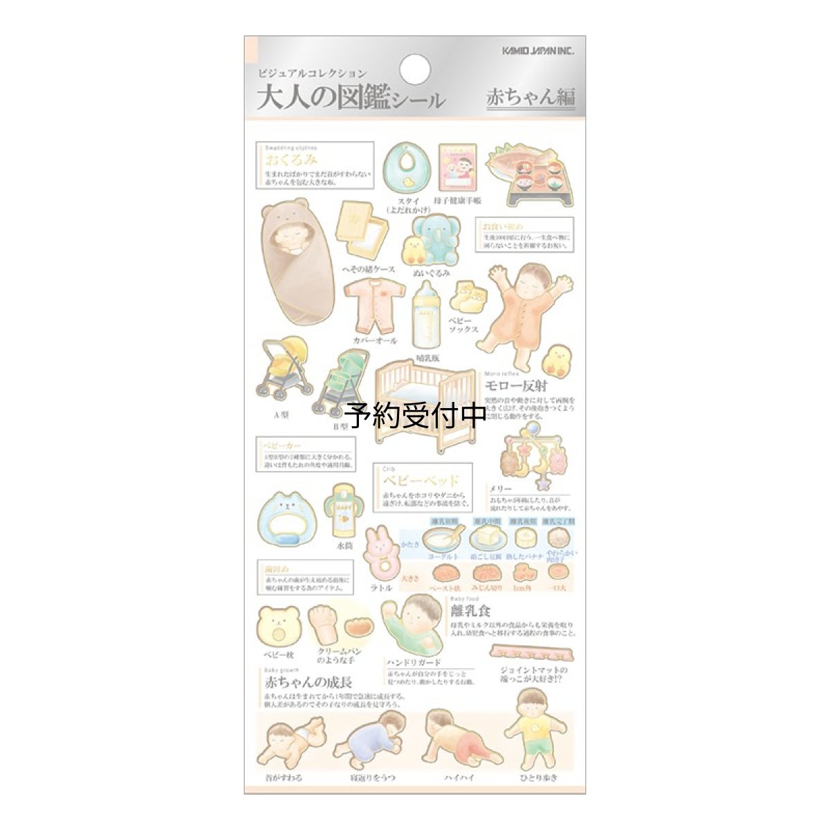 画像1: カミオジャパン シール 大人の図鑑シール 赤ちゃん ２３３１１０ (1)