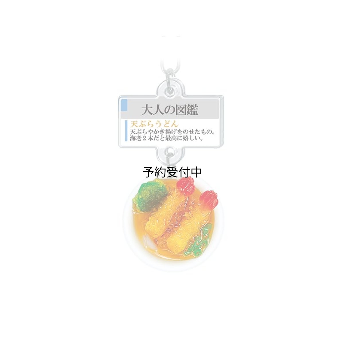 画像1: カミオジャパン キーホルダー 大人の図鑑ミニチュアキーホルダー 天ぷらうどん ２３３３３３ (1)